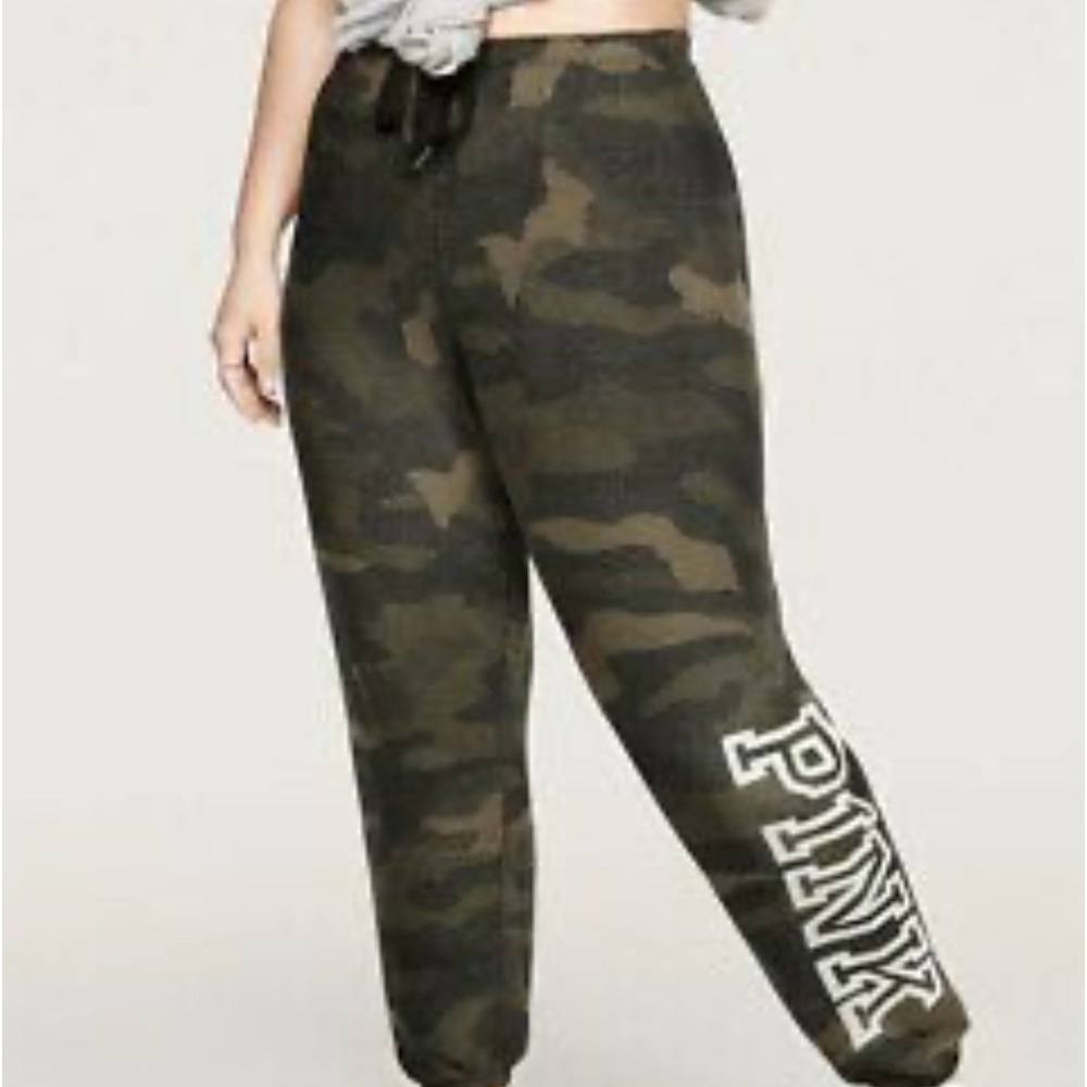 Victoria's Secret Pink Everyday Lounge Skinny Jogger Pant Sweatpants Camo